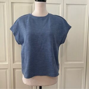 T by Talbots Blue AIRKNIT  STRETCH CREWNECK TEE SP